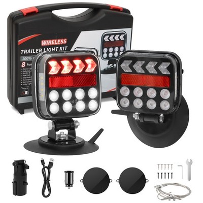 Aaiwa USB-C Wireless Trailer Light, Adjustable Magnetic Tow Light w/Carry-On Box