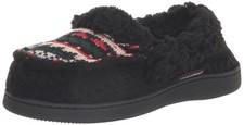MUK LUKS Women's Anais Moccasin Slippers, Black Geo, S 5-6 Small, Geo