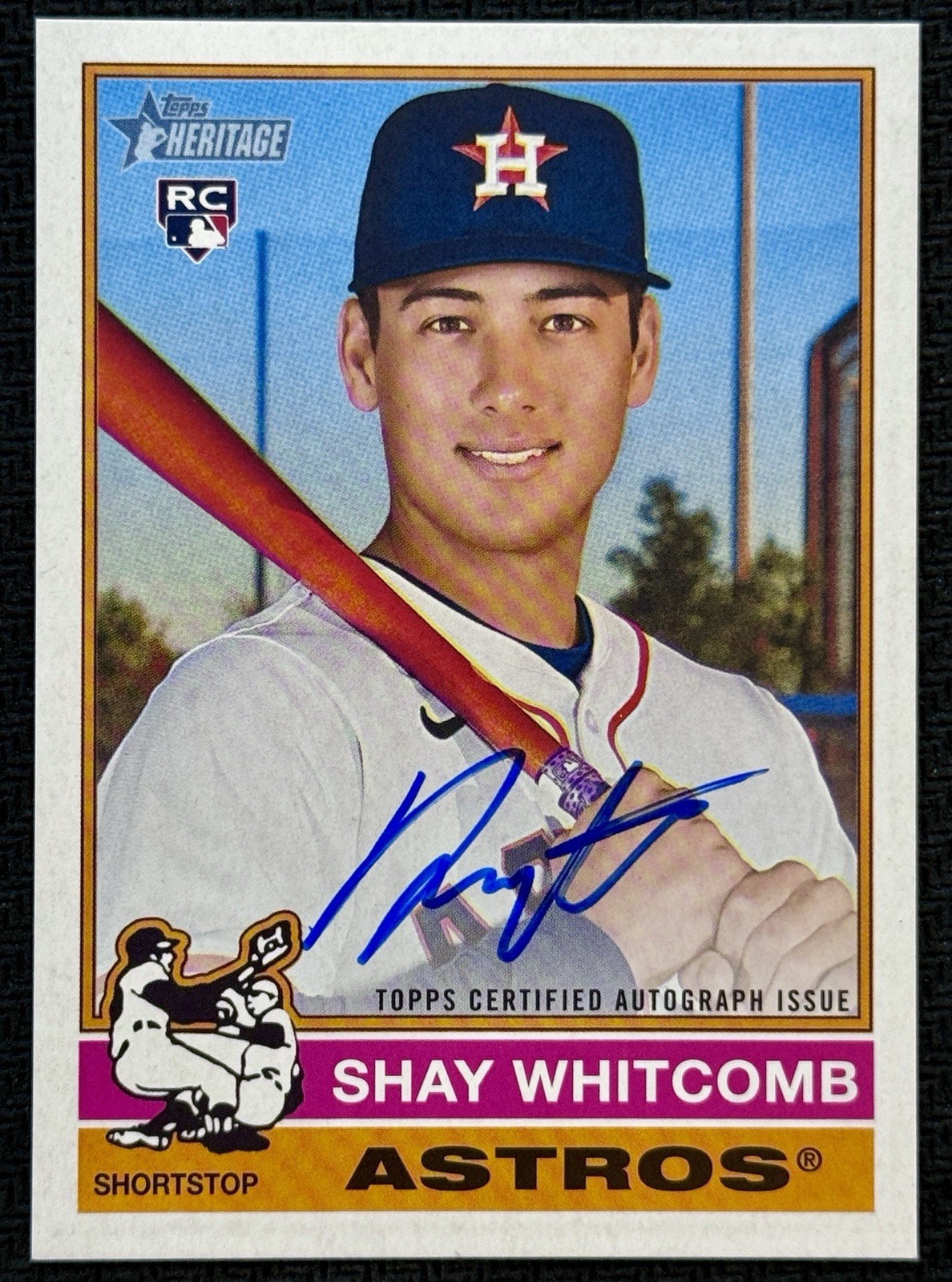 2025 Topps Heritage #ROA-SW Shay Whitcomb RC REAL ONE AUTOGRAPH Houston Astros