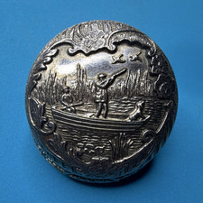 Vintage Pocket Watch Case Hinged Cover Scenic...