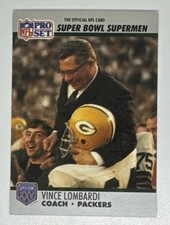 1990 Pro Set: Super Bowl Supermen — VINCE LOMBARDI #28 Green Bay Packers