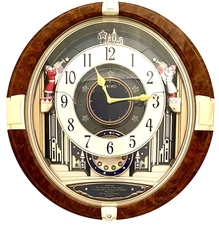 EUC Seiko Melodies In Motion Broadway Hi-Fi Musical LED Wall Clock QXM128BRH