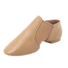 Jazz Shoes for Women Men PU Leather Unisex Slip-On Dance Shoes Brown 9