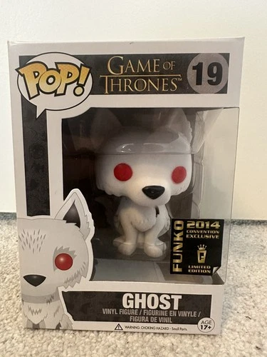 Funko Pop! Game Of Thrones Ghost #19 Flocked 2014 Summer Convention Exclusive
