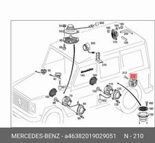 Mercedes-Benz Lautsprecher G-Klasse W463 A46382019029051 Original Neu