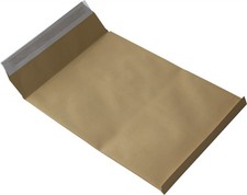 200 St. B4 Faltenversandtaschen braun Falte 20 mm Kuvert 130 gr. Briefumschl&auml;ge