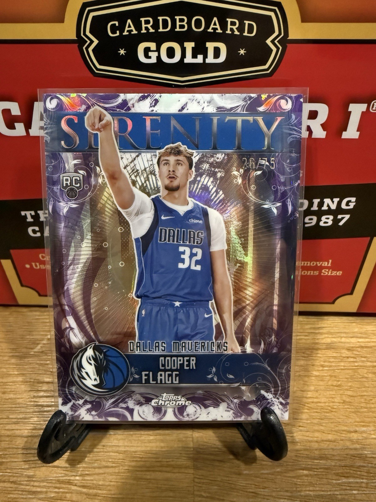 2025-26 Topps Chrome #SY-11 Cooper Flagg Serenity Purple Refractor #/75