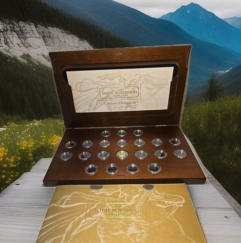 The Royal SOVEREIGN COLECTION,Box Coa nr 0007 ,Booklet and Capsules.RARE.NO COIN