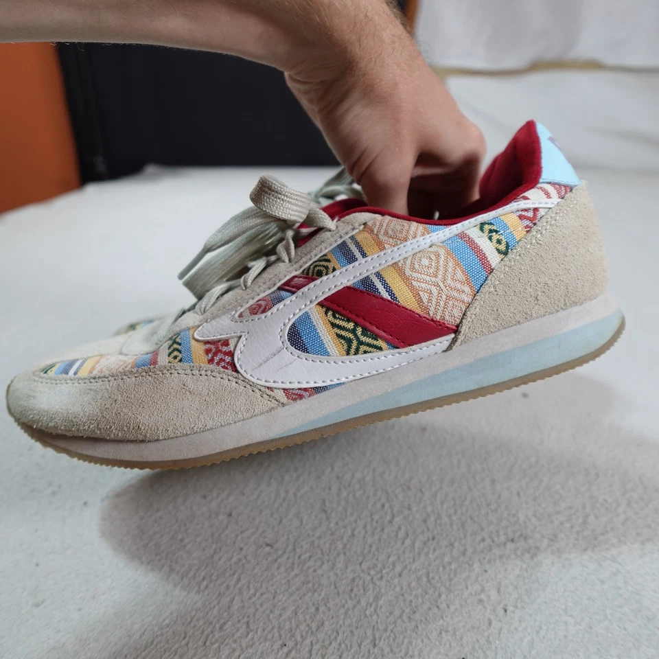 Tênis BOBS Hollywood Shoes Feminino Tamanho 9 Colorido Estampa Asteca Couro Camurça - Imagem 4 de 4