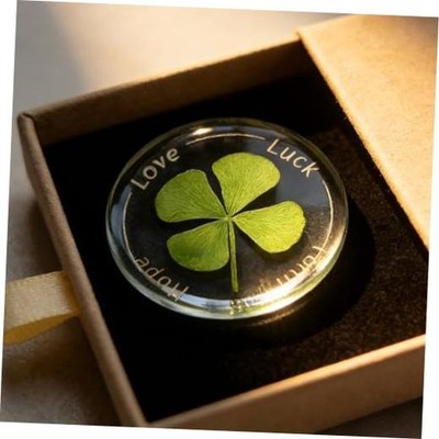 Preserved Four Leaf Clover- Real 4 Leaf Clover Lucky Charm (1.25 ) -