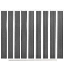 Replacement Fence Boards 9 pcs WPC 170 cm Grey
