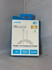 Anker 10' Bio-Braided Lightning to USB-C ECO Friendly Fast Charging Cable -White
