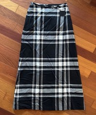 Ralph Ralph Lauren Womens 4 Skirt Equestrian Plaid Wrap Maxi Wool Vintage 90s