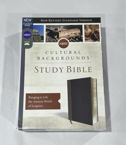 NRSV Cultural Backgrounds Study Bible Leathersoft, Tan/Brown, Comfort Print NEW - 第 1/2 張圖片