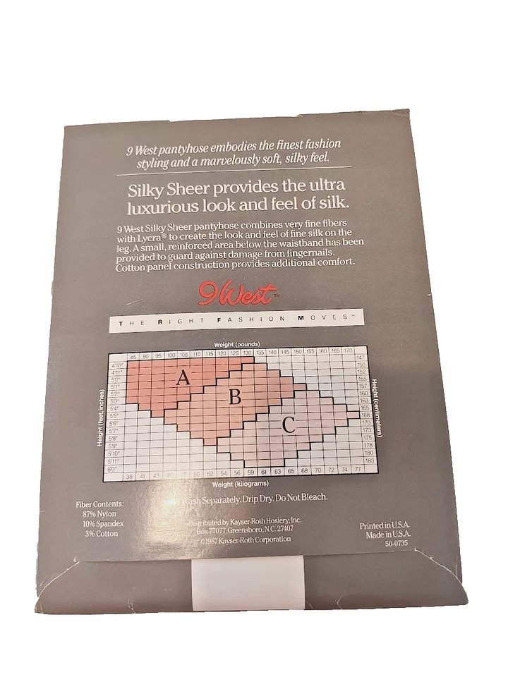 Pantimedias vintage Nine West tostadas sedosas transparentes talla A Foto 4 de 4