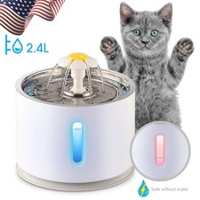 Cat Water Fountain 81oz/2.4L Automatic Pet Drinking Fountain with LED Indicator