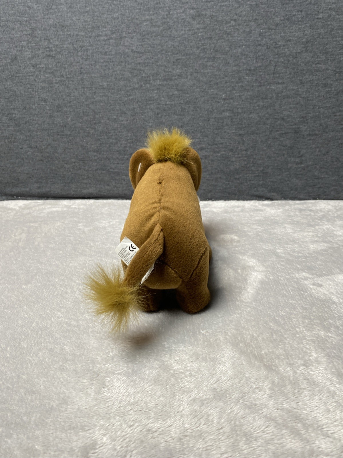 Vintage Dakin Wooly Mammoth Plush Squeeze Me Brown Elephant Tusks 8"L Sound Box