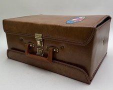 Vintage 41 Cassette Tape Lot Carry Case Storage 80s 90s Double Sided Brown