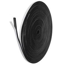 Weather Stripping Door Seal Strip 1 Roll 1/4 Inch x 1/8 Inch x 26 Ft Black