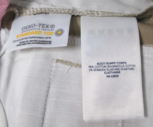 LANDS END Khaki Plain Front School Uniform Chino Pants Girls 7 NEW - Picture 5 of 6