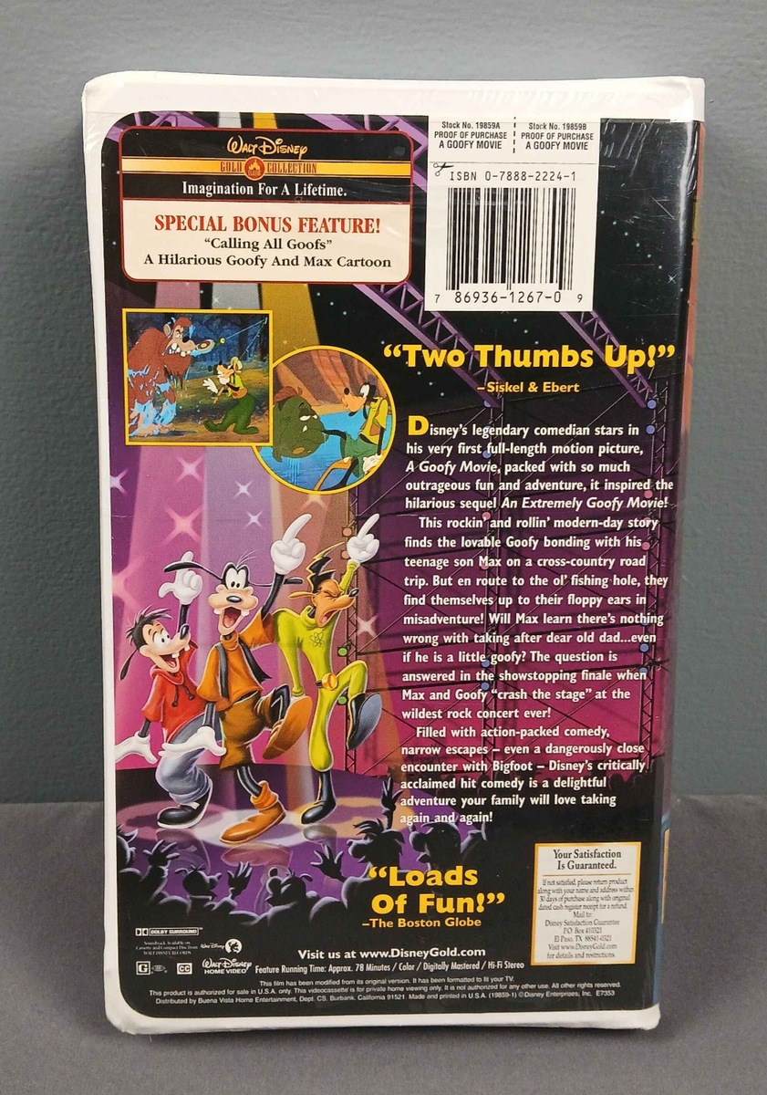 A Goofy Movie Walt Disney Gold Collection VHS Clamshell Sealed