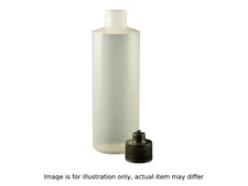 Jensen Global JG8.0BC - 8oz. Cylinder Bottles (HDPE) with Black Luer Lock Cap -