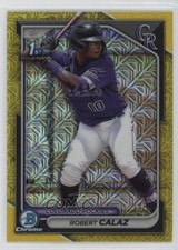 2024 Bowman Chrome Prospects Mega Box Yellow Mojo Refractor /75 Robert Calaz