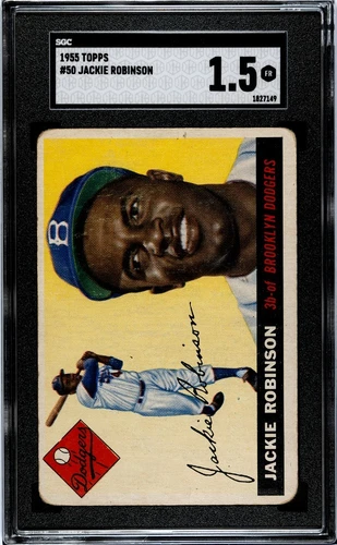 1955 Topps #50 -Jackie Robinson - Brooklyn Dodgers -HOF - SGC 1.5