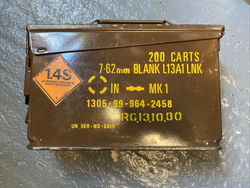 Army Metal Ammunition Tin Military Storage Container - Image 2 of 4