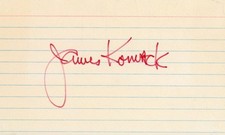 James Komack- Signed Index Card