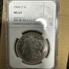 Beautiful 1904 O Morgan Silver Dollar NGC Graded MS 64