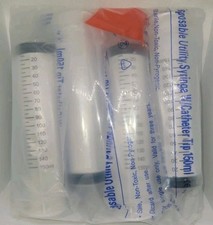 Pack Of 8 Disposable 150ml Utility Syringe, Catheter Tip, Sterile, Single Use
