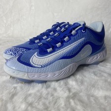Nike Alpha Huarache Elite 4 Low Metal Baseball Cleats Blue Size 13.5 DR6851-415