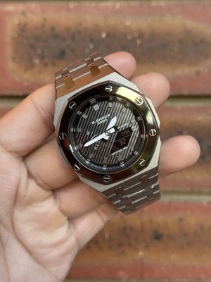 Casio G-Shock GA-2100 Custom Mod   Premium Stainless Steel Case - Carbon-Ash