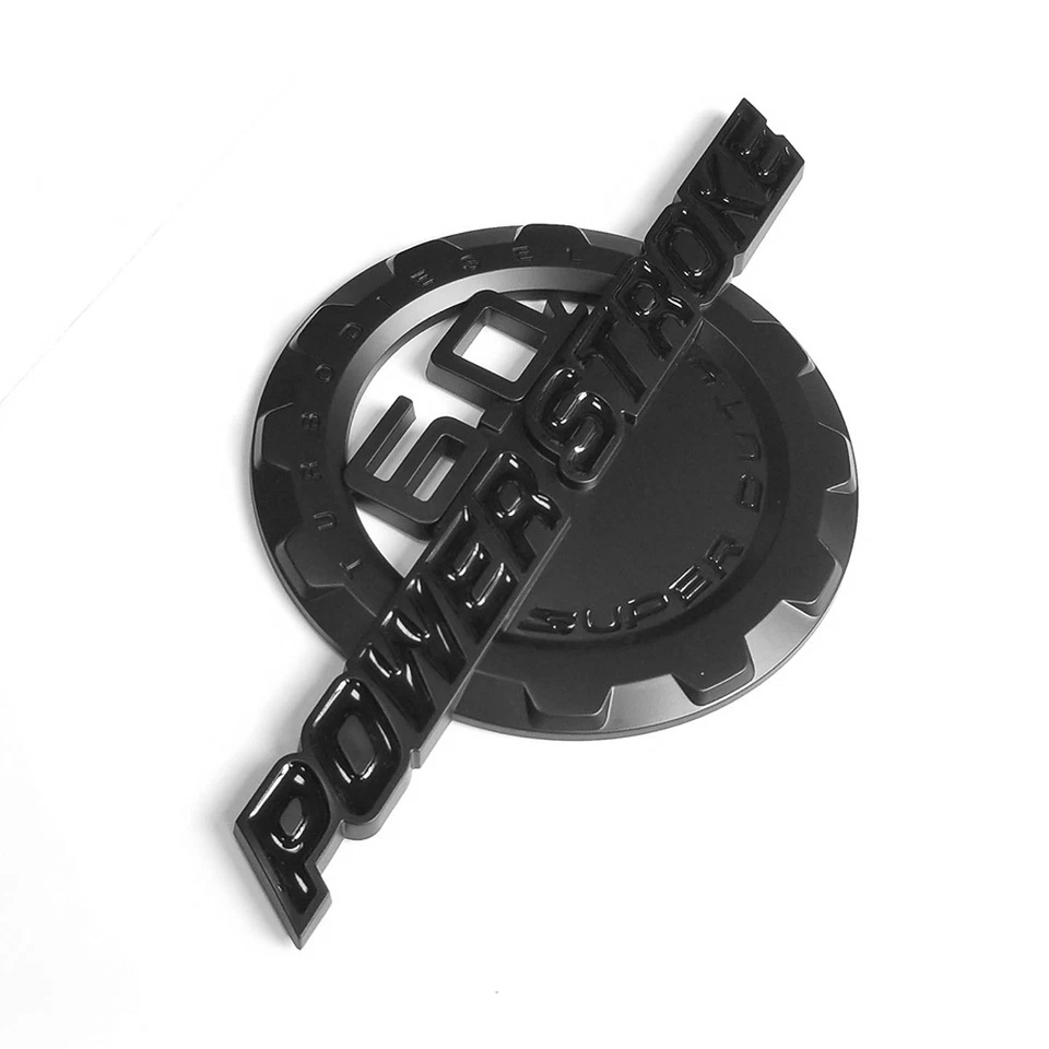 5 OEM 6,0 L POWER STROKE + F-250 Lariat Super Duty emblema se adapta a insignia F250 negro Foto 4 de 4