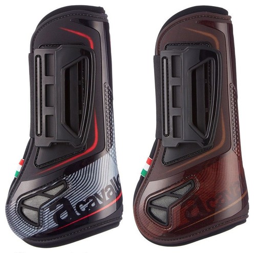 Acavallo Gel OPERA TENDON Shock Absorbing Showjumping Boots BlackBrown ML Acavallo Gel OPERA TENDON Shock Absorbing Showjumping Boots BlackBrown ML