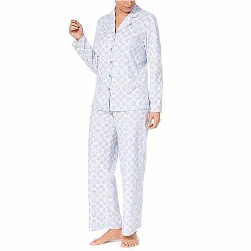 Charter Club Women's 2 Piece Fleece Pajama Set Button Front & Pant XXL $59 - Picture 2 of 10