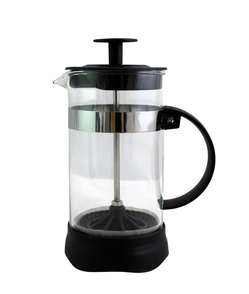 12 oz Glass French Press Coffee & Tea Maker  Stainless Steel Filter,  Single Cup