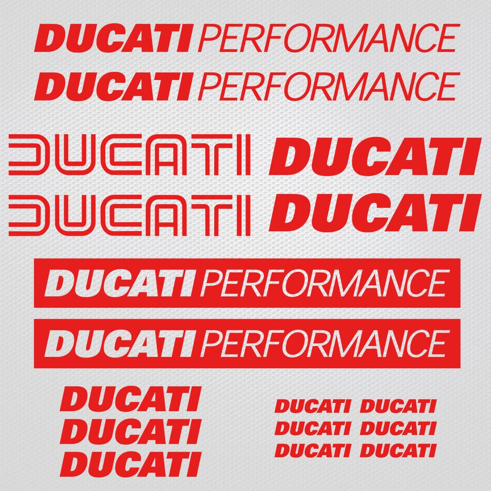 REDKATT Ducati Performance decal kit 15x pieces sticker set tuning Panigale 848 1098