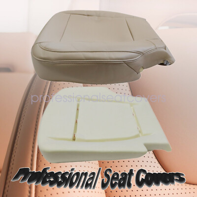 Fits FORD F250 F350 2017-2022 DRIVER BOTTOM SEAT COVER Tan & Foam Cushion