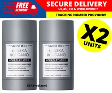 SKINTIFIC Alaska Volcano Clay Stick (reduces redness, inflammation, pore) 40g X2