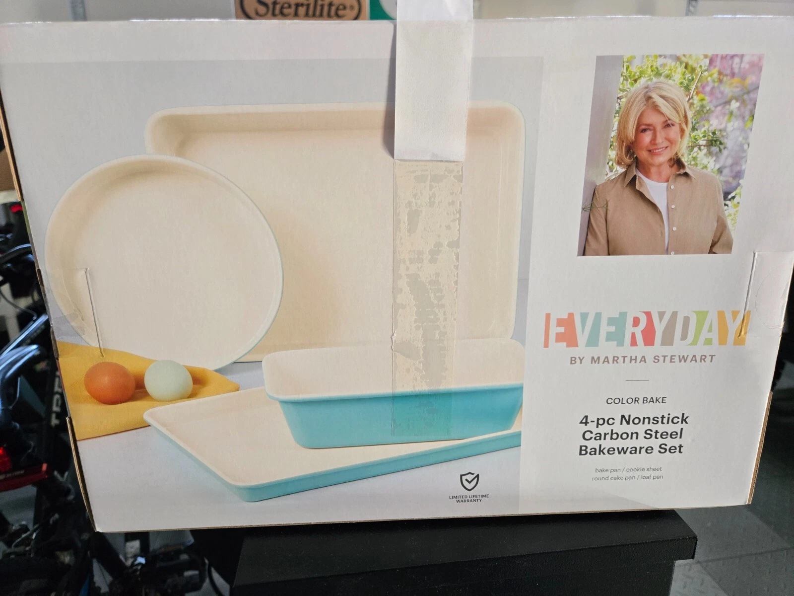 RARE HTF Martha Stewart Everyday Carbon Steel Bakeware (Set Of 4) Blue Aqua