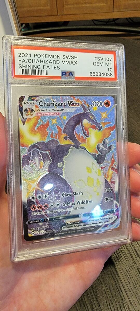 PSA 10 GEM MINT SHINY CHARIZARD VMAX Pokemon Card 2021 PSA 10 GEM MINT SHINY CHARIZARD VMAX Pokemon Card 2021