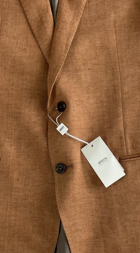 Armani Collezioni G Line Lino Special Canvas Suit Jacket Blazer Jacket Coat 54 - Picture 6 of 12