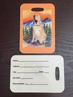 Mastiff Dog Luggage Tag Baggage Bag Id Mountain View Sitting Flowers