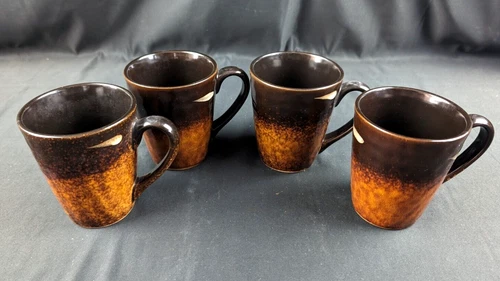 Mikasa Gourmet Basics, Gallatin (Set of 4) Coffee Mugs, Lite Brown