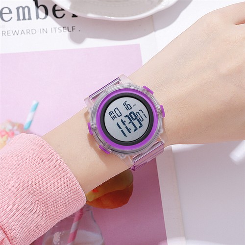 SKMEI Herren LED Uhr Transparent Elektronische Armbanduhr Digital Sportuhren Jungen - Bild 12 von 31