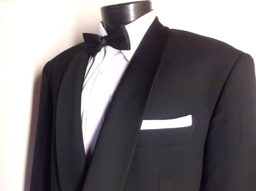 Principe by Marzotto Black Double Breasted Dinner Jacket,Coat 42L Made in Italy - Picture 5 of 9