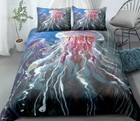 3D White Jellyfish ZHUA239 Bed Pillowcases Quilt Duvet Cover Set Queen King Zoe