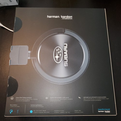 "Harmon-Kardon High Performance Foldable Mini Headset" - Co-Branded SUBARU. NEW - Picture 2 of 13